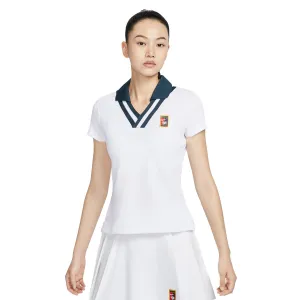 '  YOON Polo Top 'White Armory Navy'