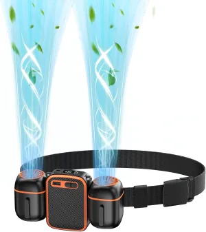 10000mAh Personal Waist Fan, 3 Speeds 12500RPM Strong Airflow, with up to 24H of Working Time, Wearable Belt Fan for Camping, Outdoor, Jobsite (Black orange) Waist-mounted portable fan for outdoor use