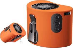 10000mAh Waist Fan, 12000RPM Strong Airflow, Rechargeable Clip Belt, 10 Speed, Max 24H Working Time, Personal Shirt for Outdoor, Jobsite, Farms, Gifts for Men Waist-mounted portable fan for outdoor use