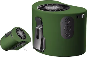 10000mAh Waist Fan, 12000RPM Strong Airflow, Rechargeable Clip Belt, 10 Speed, Max 24H Working Time, Personal Shirt for Outdoor, Jobsite, Farms, Gifts for Men Waist-mounted portable fan for outdoor use