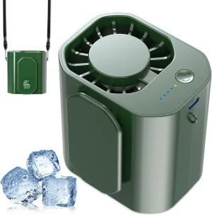 10000PRM Portable Waist Clip Fan, Up to 20Hrs Mini Personal Fan Rechargeable, Belt Clip on Waist Portable Cooling Fans for Camping, Outdoor, Jobsite - Green Waist-mounted portable fan for outdoor use