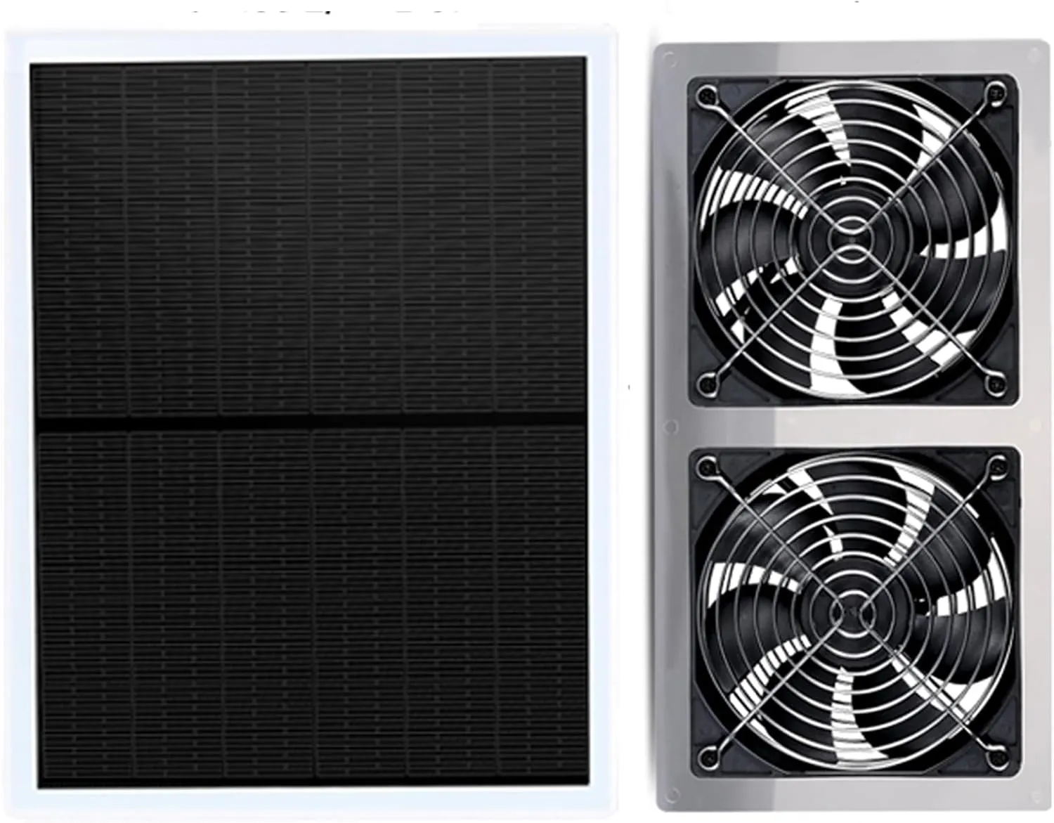 10W Solar Fan, Dual Metal Shell Exhaust Fan Kit for Chicken Coops, Greenhouses, Sheds, Pet Houses, and Windows, chicken coop accessories Solar-powered car fan for ventilation