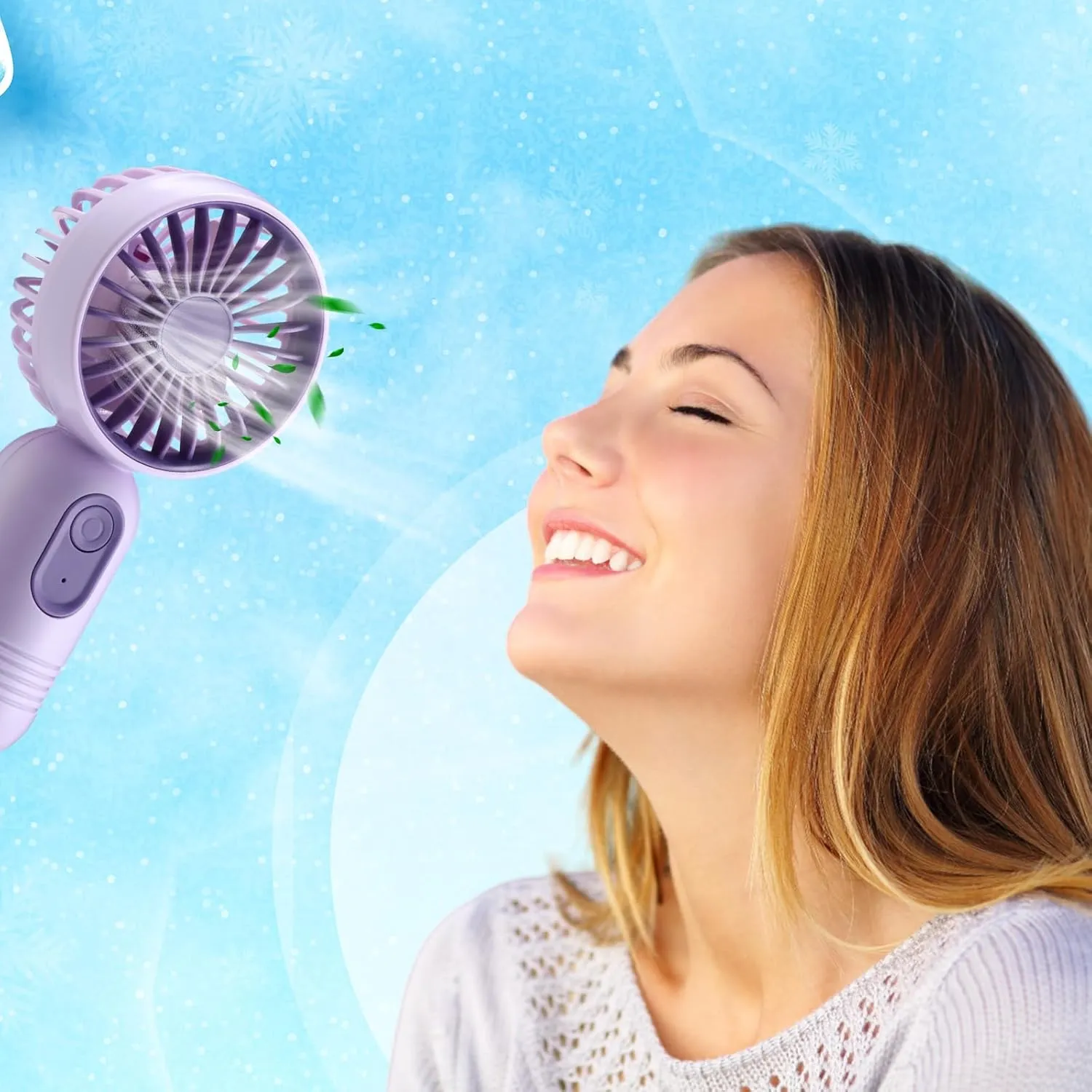 12 Pack Mini Portable Handheld Fan Bulk for Travel 3 Speeds, Rechargeable USB Battery Operated, Small Personal Eyelash Fans for Women Men Indoor Outdoor(Pink Blue Purple,Classic Style)