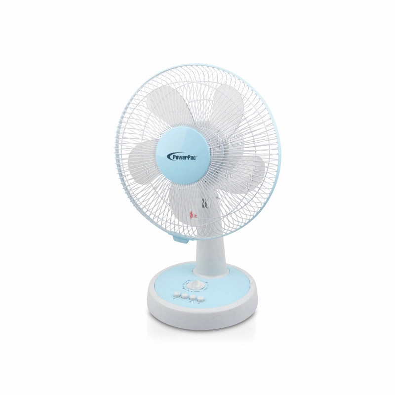 12" Desk Fan  Powerful 5-Blade Design, High-Velocity Airflow, PPTF303 usb desk fans for office or dorm use