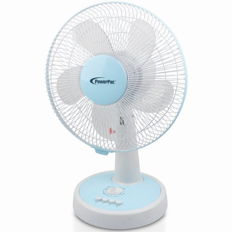 12" Desk Fan  Powerful 5-Blade Design, High-Velocity Airflow, PPTF303