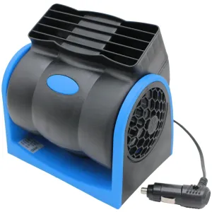12V Car Fan,2 Speed Electric Cooling Fan,Blue Portable Cold Air Fans with Car Cigarette Lighter Plug,Squirrel Cage Fan for All Vehicles,Car Amplifier Cooling Fans Solar-powered car fan for ventilation