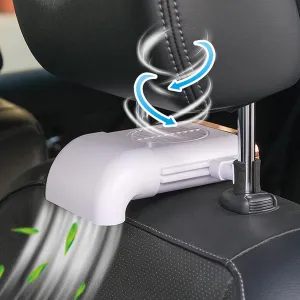 12V Car Seat Clip Fan,Carseat Window Portable AC 12 Volt Fans for Baby,Front seat USB Powered Fan for RV(White) Solar-powered car fan for ventilation