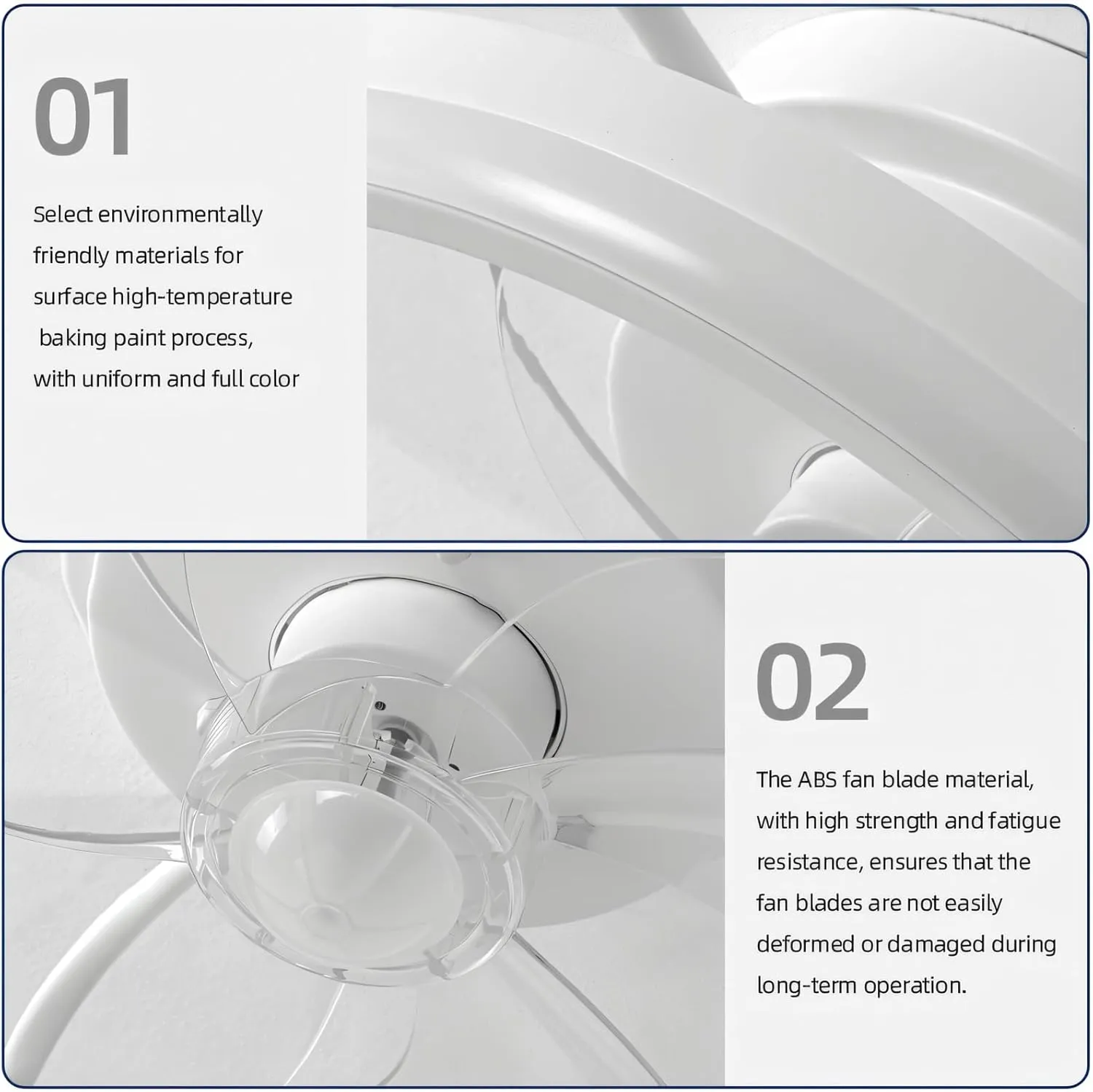13" Low Profile Ceiling Fans with Lights and Remote,Dimmable 36W 3000-6000K LED Fan Light with Remote Control,Modern Ceiling Fans Flush Mount Lighting for Bedroom Living Room(White 01)
