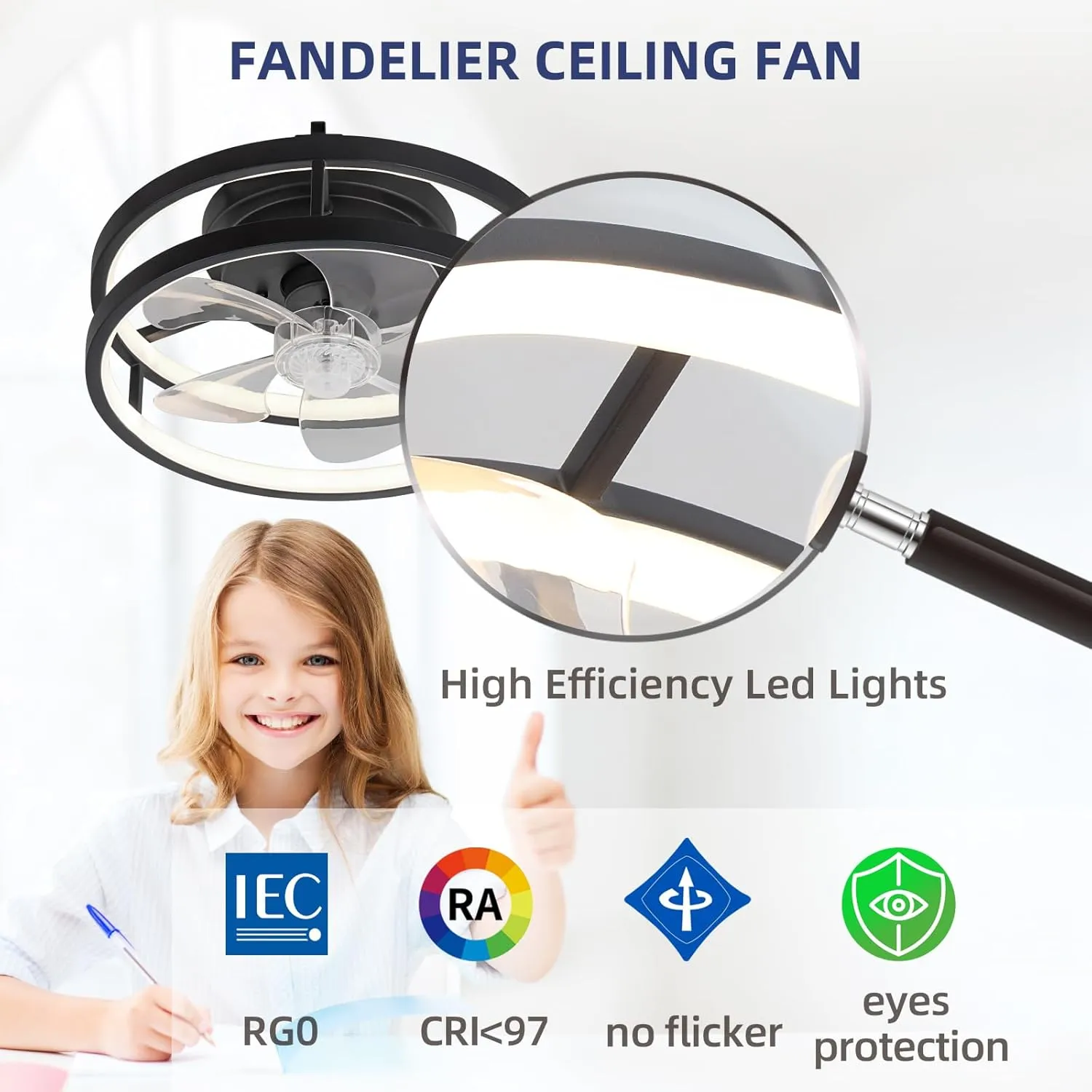 13" Low Profile Ceiling Fans with Lights and Remote,Dimmable 36W 3000-6000K LED Fan Light,Modern Ceiling Fans Flush Mount for Bedroom Living Room(Black 001)