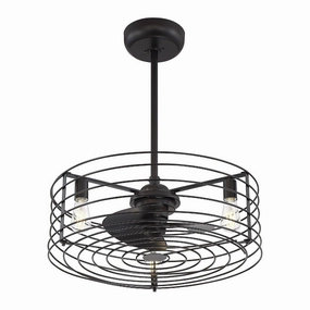 14" 3-Light Fan D'Lier quiet ceiling fans with remote control