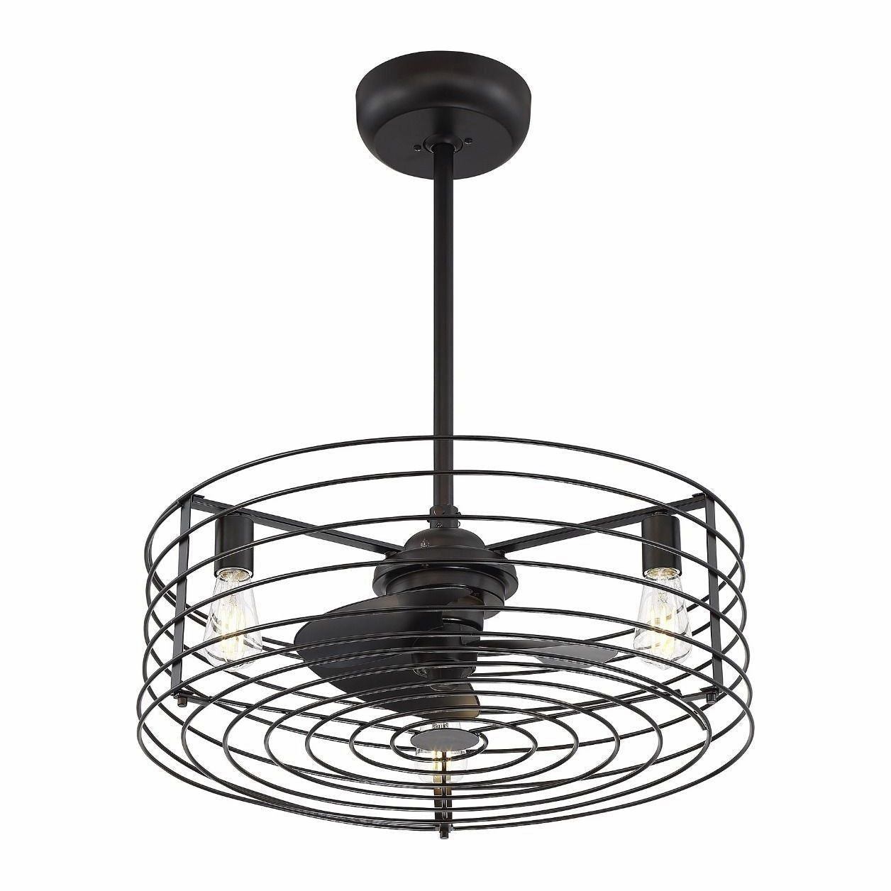 14" 3-Light Fan D'Lier quiet ceiling fans with remote control