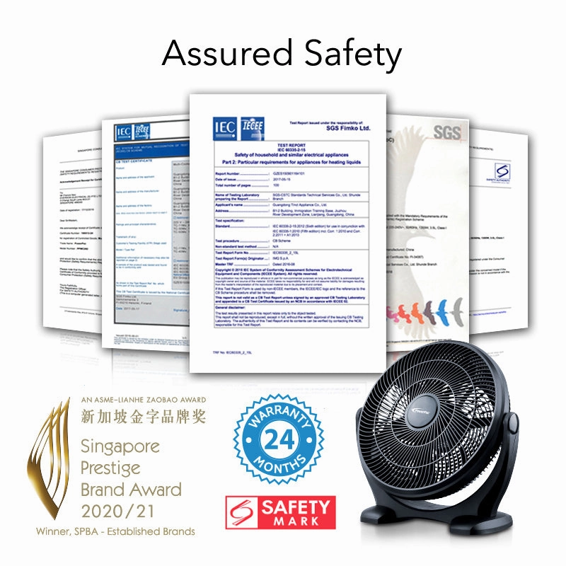 14" Air Circulator Fan  High Velocity, Powerful Airflow, Adjustable Tilt, Thermal Fuse Protection, 3-Speed, black, PPP2814