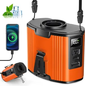 17000RpmPortable Waist Fan Rechargeable, High Speed Motor,10000mAh 40Hrs Run-Time Personal Wearable Body Fans,10 Speeds,3-In-1 Portable Neck Fans, Clip On Belt Fan for Camping,Outdoor,Jobsite,Travel Waist-mounted portable fan for outdoor use