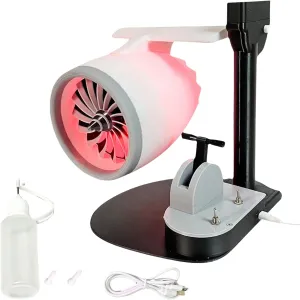 2 in 1 Creative Turbo Jet Fan with Humidifier, Adjustable Speed Turbine Fan (Red) Desktop fan with humidification feature
