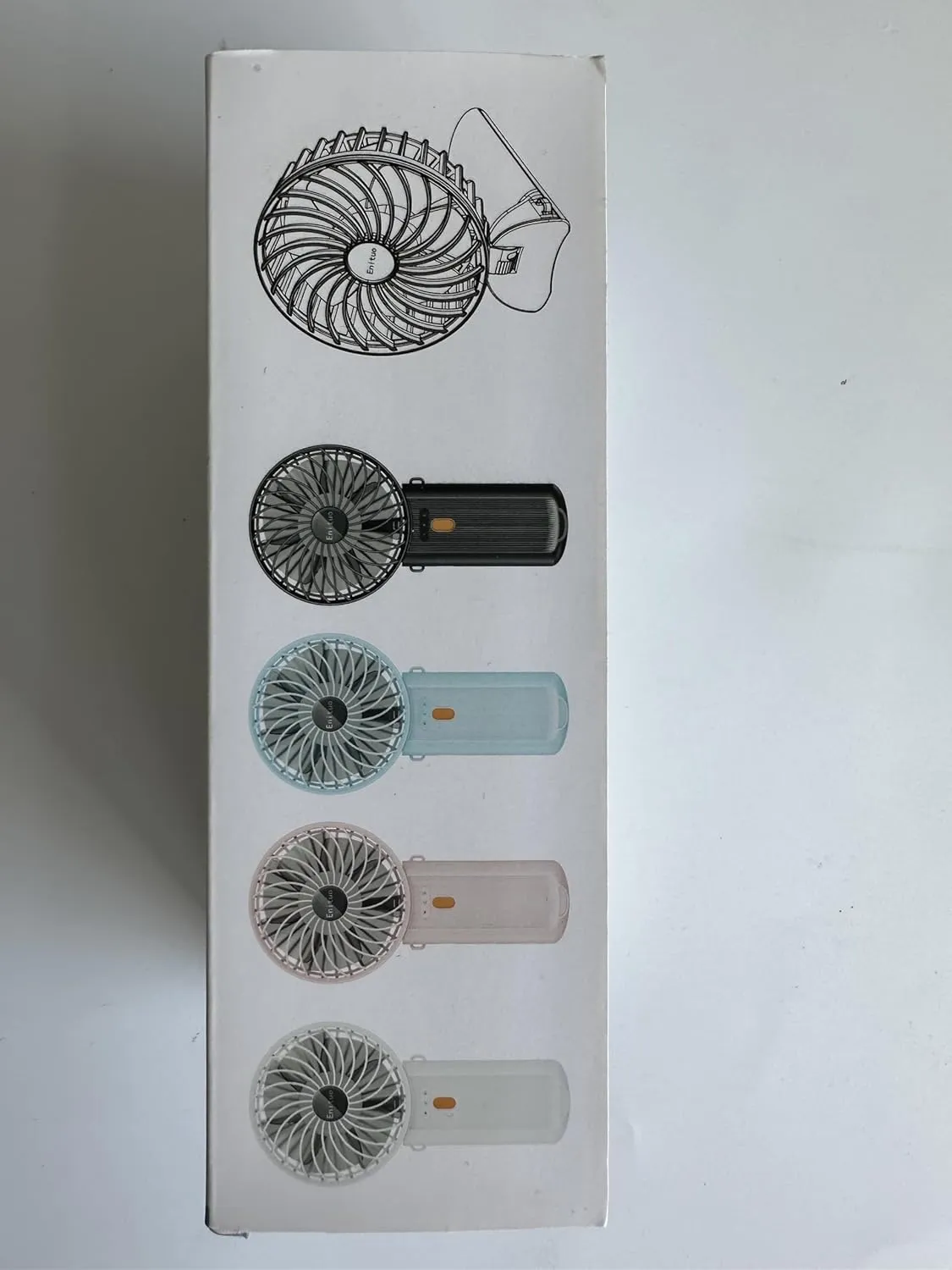 2 Pack Portable Handheld Fan, Mini Hand Held Fan, 6-15H Cooling Small Personal Fan, 180 Foldable Mini Desk Fan with 4 Quiet Speed, Neck Fan w/Lanyard for Kids Women Men Travel Office, Light Blue