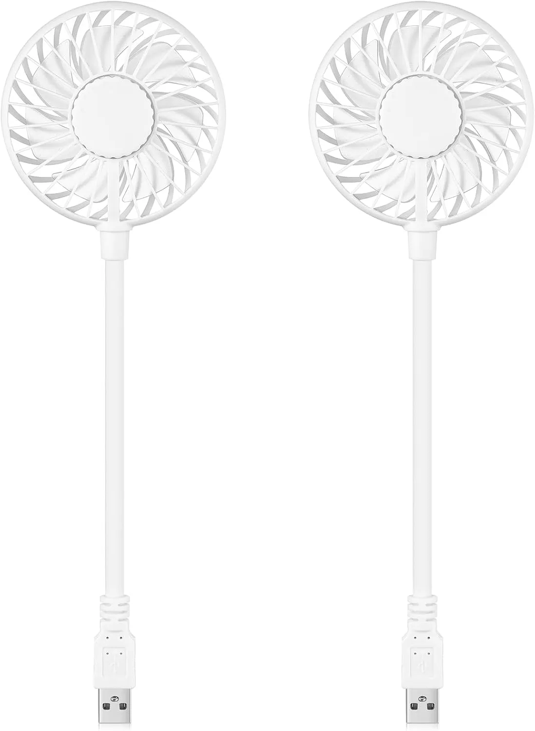 2 Pcs USB Fan Mini Portable Fan for 360 Degree Rotation USB Desk Fan Small Personal Fan Compatible with All USB Outputs Such as Laptop/Power Bank/Plug for Travel Commute Office Camping 360-degree rotating fan for home use