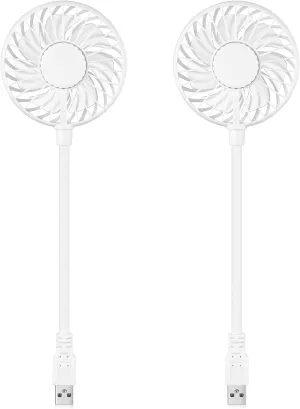 2 Pcs USB Fan Mini Portable Fan for 360 Degree Rotation USB Desk Fan Small Personal Fan Compatible with All USB Outputs Such as Laptop/Power Bank/Plug for Travel Commute Office Camping 360-degree rotating fan for home use