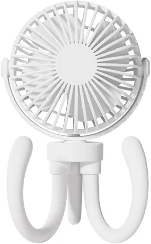 2000mah Portable Stroller Fan 3 Speeds Baby Fan Rechargeable Handheld Fan Octopus Desk Fan for Amusement Octopus-shaped decorative fan