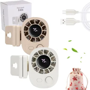2025 New Joytutuss Car Clip On Fan With Led Display,360 Rotation,100 Speeds Adjustable,Usb Rechargeable,1800mah Battery,Clip On Table, Umbrella, Bicycle, Motorcycle,Personal Cooling Fan (Mix) 360-degree rotating fan for home use
