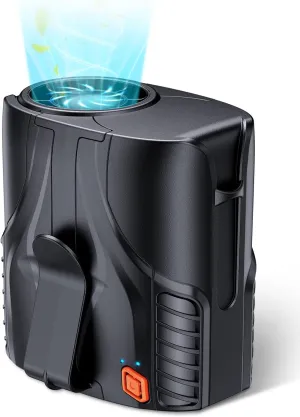 2025 Portable Personal Waist Fan& Neck Fan, 14000RPM Brushless Motor, 40H Runtime Rechargeable, 6-Speed Quiet Operation, Clip-On Personal Body Cooling for Camping/Worksites/Outdoor Waist-mounted portable fan for outdoor use