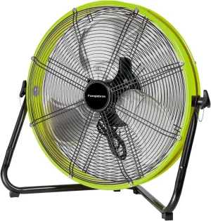 20" High Velocity Metal Floor Drum Fan, 5600 CFM Heavy Duty Industrial Shop Fan, 3 Speed, 360 Degree Tilt, Wall Mounted & Floor Design for Warehouse, Commercial, Barn, Garage - UL Safety Listed Fan with safety blade design