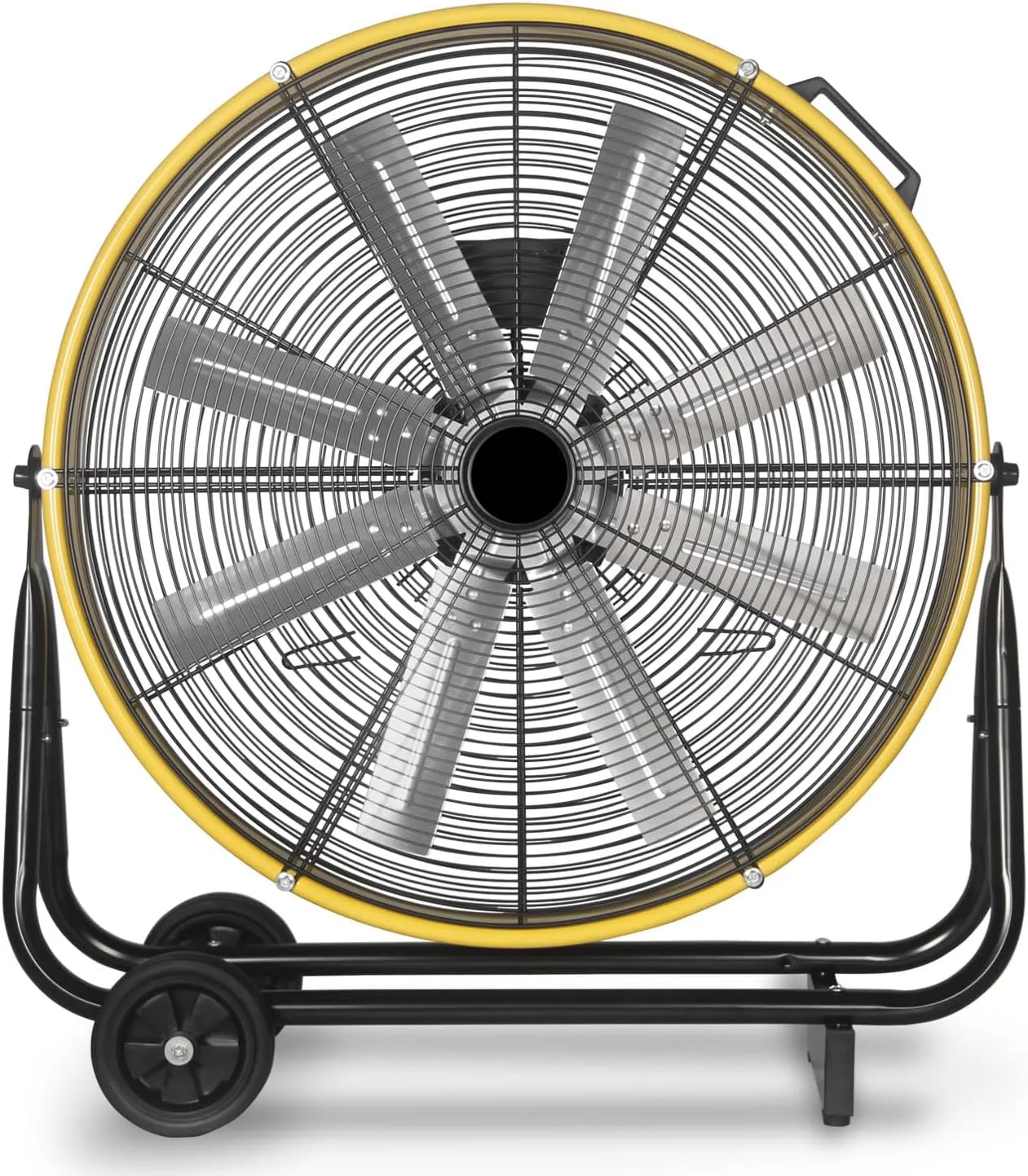 24 Inch Industrial Floor Shop Fan, 9500 CFM Heavy Duty Drum Fan with 8 Blades, 3-Speed High Velocity Metal Fans, for Garage, Warehouse, Patios