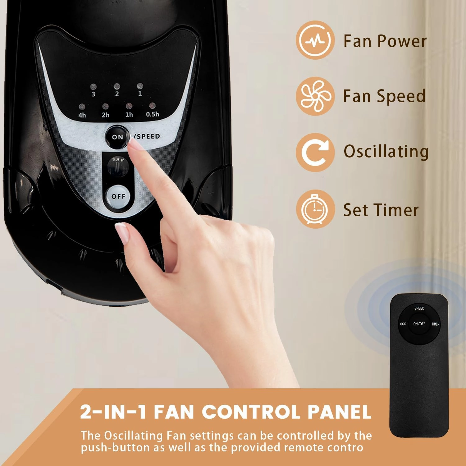 2 Pack Wall Mount Fan with Remote, 3-Speed Wall Oscillating Fan with 5 Blades, Adjustable Tilt and Timing, 16 Inch High Velocity Wall Mounted Fans for Bedroom, Gym, Office, Warehouse, Garage