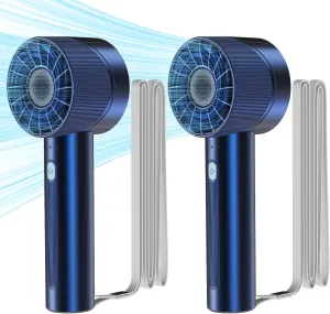 2PCS Portable Handheld Fan Rechargeable,Mini Personal Fan, Hand Held Fan With 4 Speeds Turbo Mini Fan, USB 2600mAh Battery Small High Speed Fan for Makeup, Home, Office, Travel and Outdoor Activities Octopus-shaped decorative fan