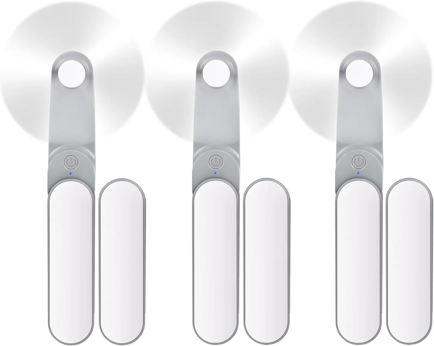 3 Pcs Handheld Mini Fan Bulk, 360Rotate Powerful Portable Personal Fan [8-17 Working Hours], Foldable USB Rechargeable Battery Operated Eyelash Fans, Small Pocket Fans for Women Men Travel Outdoor 360-degree rotating fan for home use