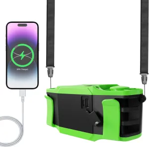 30000mAh Portable Waist Fan, 7 Speeds 11000RPM Strong Airflow Waist Belt Fans Rechargeable, Personal Wearable Clip on Fan for Outdoor, Jobsite, Farms, Traveling, Fishing - Max 33H of Working Time Waist-mounted portable fan for outdoor use