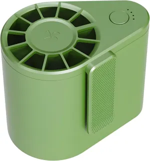 3000mAh Portable Waist Fan, Rechargeable Clip on Wearable Belt Personal Fan With 3 Speeds Cooling For Outdoor, Camping, Travel, Fishing-Light Green Waist-mounted portable fan for outdoor use