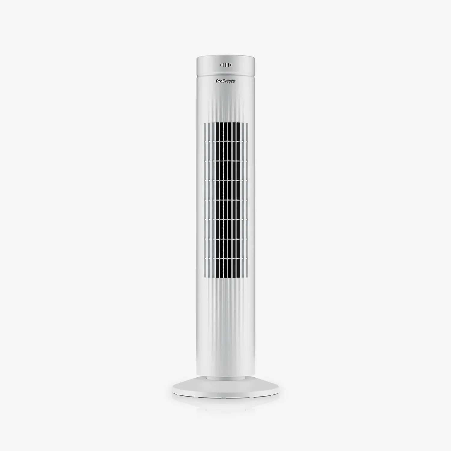 30" Oscillating Tower Fan with Touch Panel - White tower fans for vertical air circulation