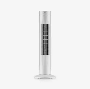 30" Oscillating Tower Fan with Touch Panel - White tower fans for vertical air circulation