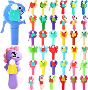 38 Pcs Mini Portable Fans Bulk Cute Summer Party Favors Handheld Press Manual Cooling Animal Fans for Outdoor Pool Birthday Gifts Octopus-shaped decorative fan