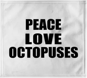 3dRose Peace Love and Octopuses - Things That Make me Happy. Octopus Fan... - Towels (twl-184892-3) Octopus-shaped decorative fan