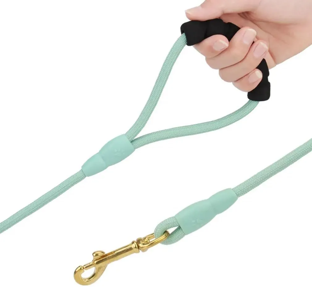 3M/5M/10M/20M Dog Leashes Long Pet Leash Puppy Walk Training Round Rope for Small Medium Big Dog with Foam Handle (20M,Orange)