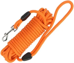 3M/5M/10M/20M Dog Leashes Long Pet Leash Puppy Walk Training Round Rope for Small Medium Big Dog with Foam Handle (20M,Orange) Waist-mounted portable fan for outdoor use
