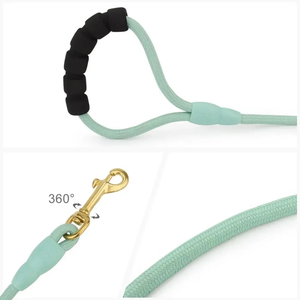 3M/5M/10M/20M Dog Leashes Long Pet Leash Puppy Walk Training Round Rope for Small Medium Big Dog with Foam Handle (20M,Orange)