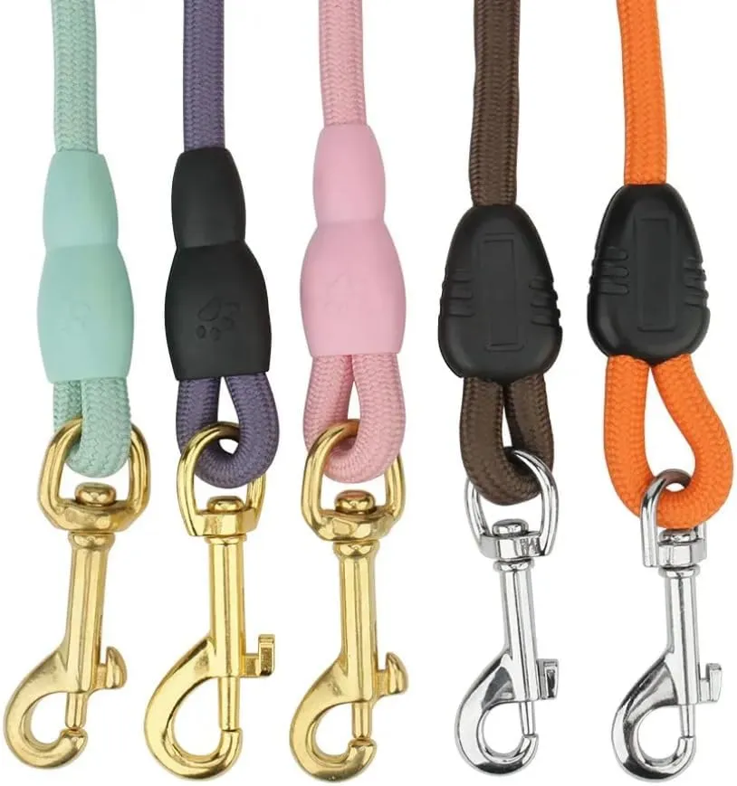 3M/5M/10M/20M Dog Leashes Long Pet Leash Puppy Walk Training Round Rope for Small Medium Big Dog with Foam Handle (20M,Orange)