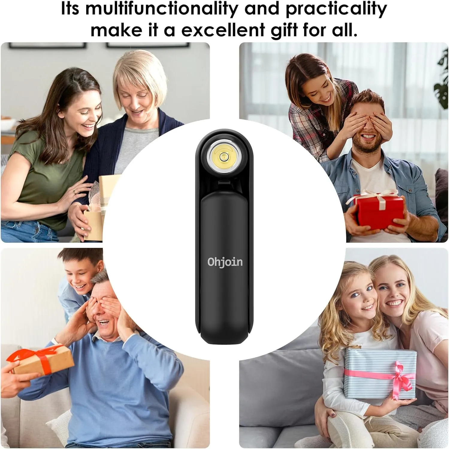 4 IN 1 Portable Mini Handheld Fan,Personal Foldable Pocket Travel Fan,Small Hand Fan for Face Lash,USB Rechargeable,Summer Concerts, Birthday Gifts for Women Men (Black)