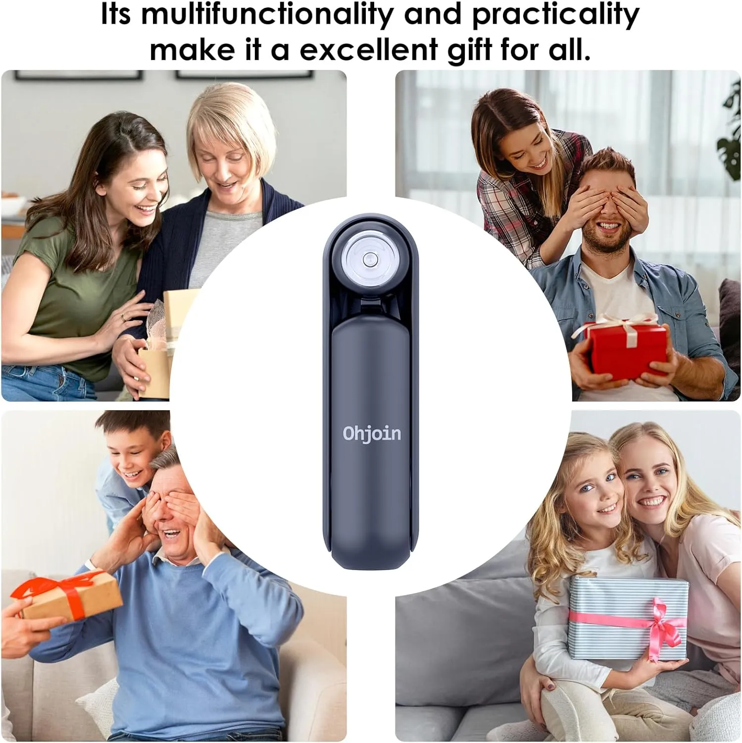 4 IN 1 Portable Mini Handheld Fan,Personal Foldable Pocket Travel Fan,Small Hand Fan for Face Lash,USB Rechargeable,Summer Concerts, Birthday Gifts for Women Men (Blue)