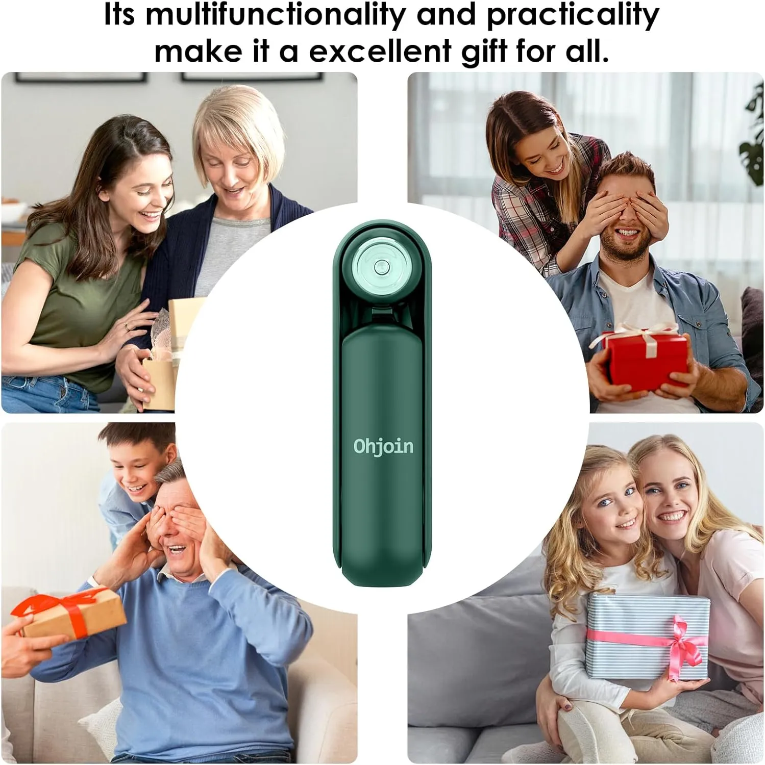 4 IN 1 Portable Mini Handheld Fan,Personal Foldable Pocket Travel Fan,Small Hand Fan for Face Lash,USB Rechargeable,Summer Concerts, Birthday Gifts for Women Mom (Dark Green)