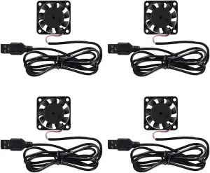 4 Pack USB Brushless Cooling Fan 40mm High Performance DC 5V Speed 4200 RPM for Small Appliances Series Replacement For Desktop USB desktop fan for workspace