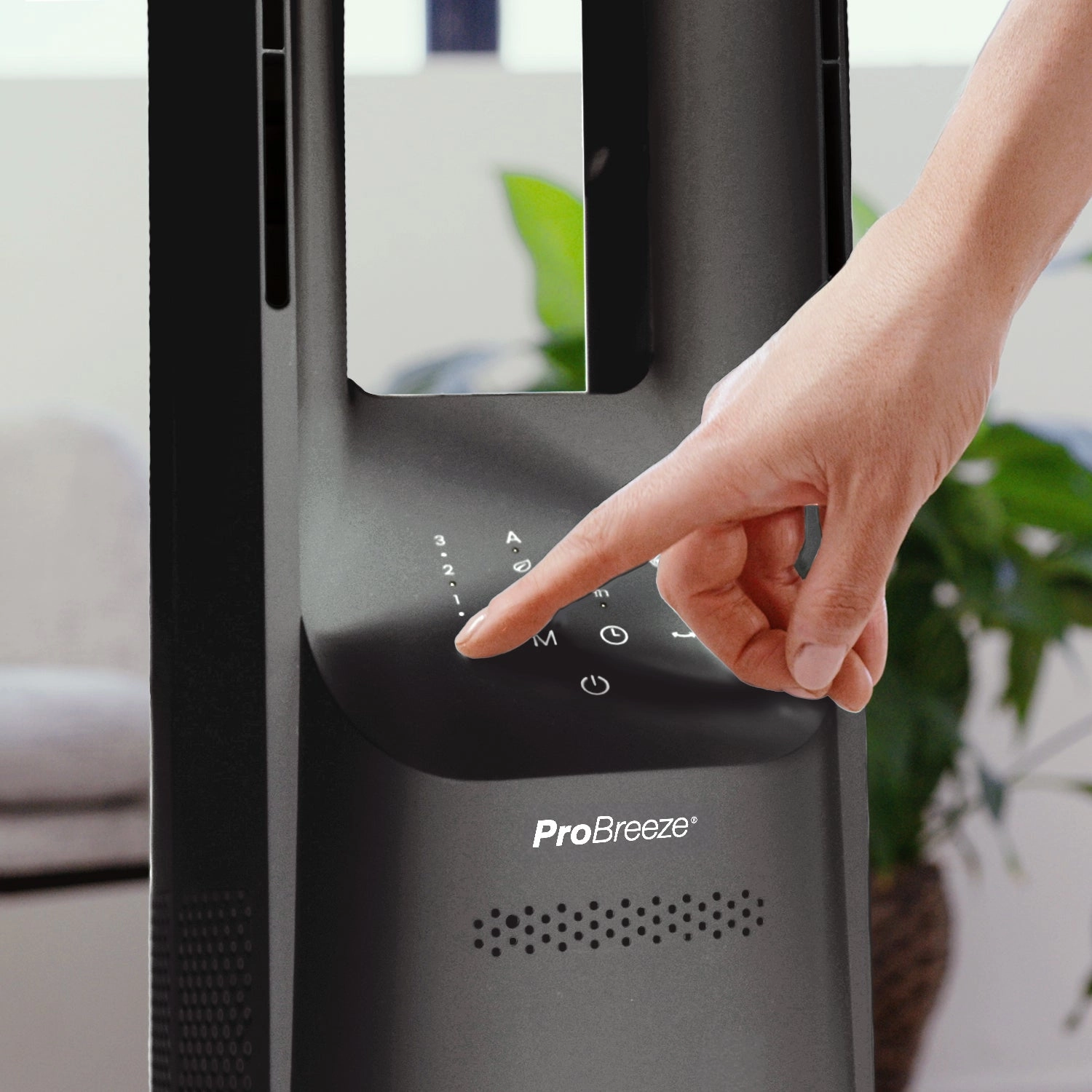 40" Bladeless Tower Fan with Smart App Control - Black