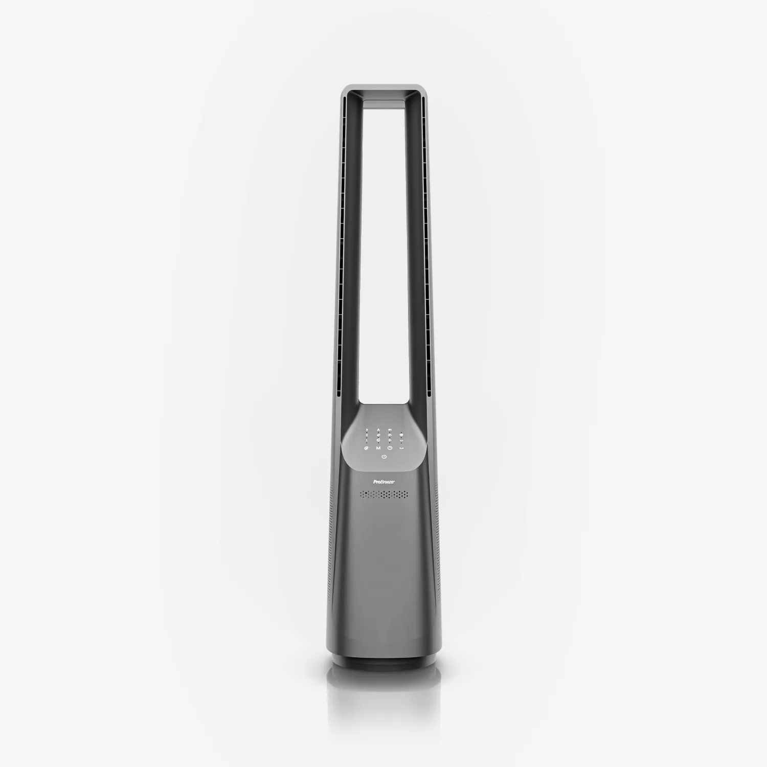 40" Bladeless Tower Fan - Silver tower fans for vertical air circulation