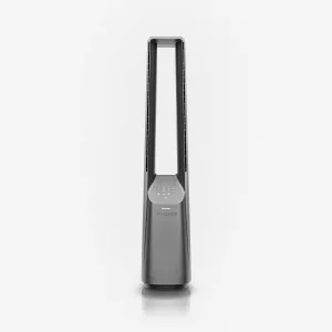 40" Bladeless Tower Fan - Silver tower fans for vertical air circulation