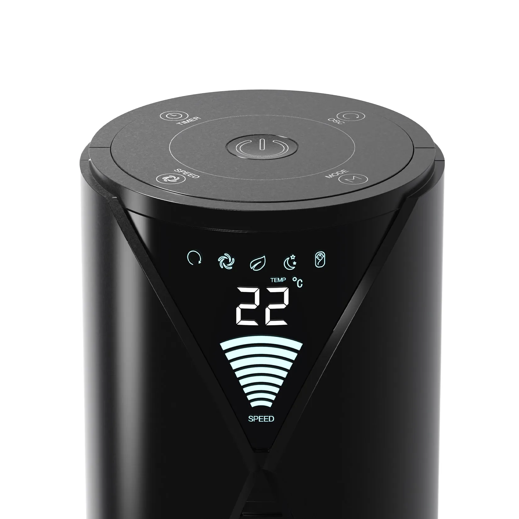 46" Oscillating Tower Fan Black
