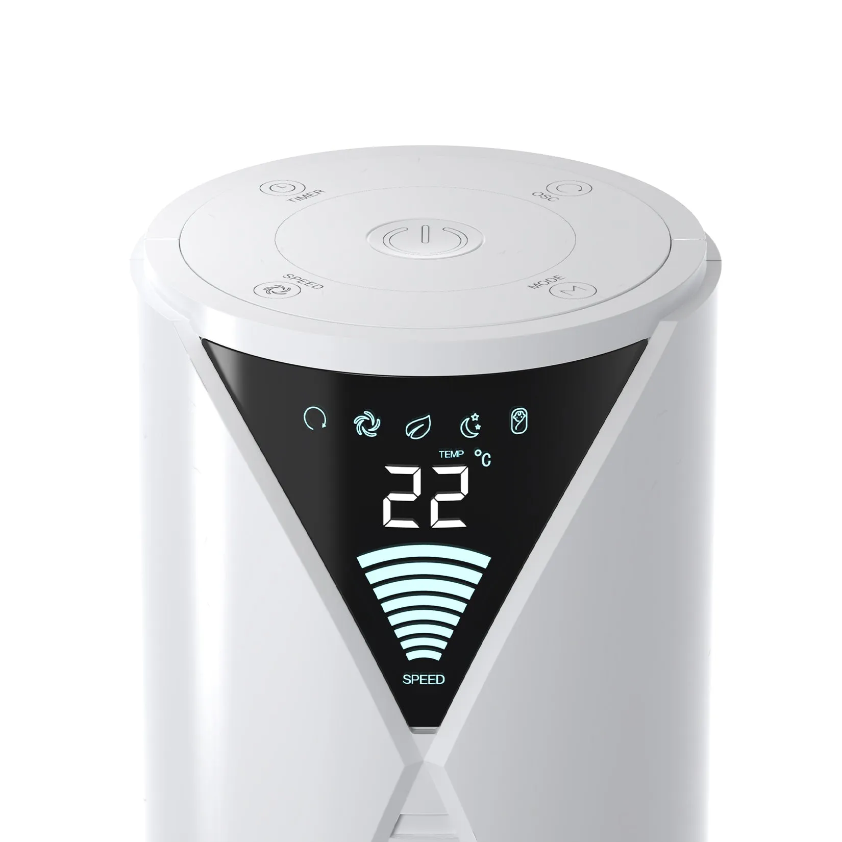 46" Oscillating Tower Fan White