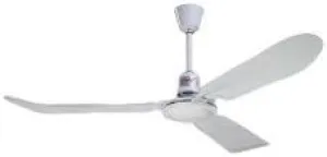 48F-9/48" Diameter/White/Downblowing/Curved Blades/Wire Leads / 120V / .523 Amps Fan with safety blade design