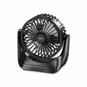 4" Table Fan  USB, Rechargeable, Portable Wireless, 360 Vertical Adjustable Tilt, Durable, Compact, 3-Speed, black, PPUF223 usb desk fans for office or dorm use